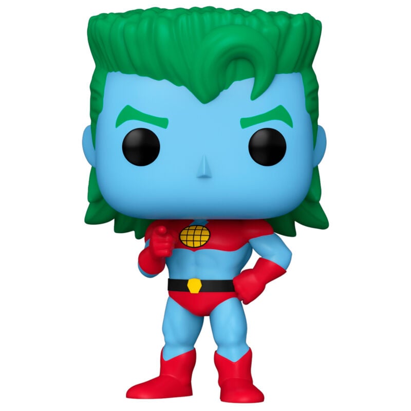 Figura Funko POP! de Capitán Planeta con traje rojo y azul