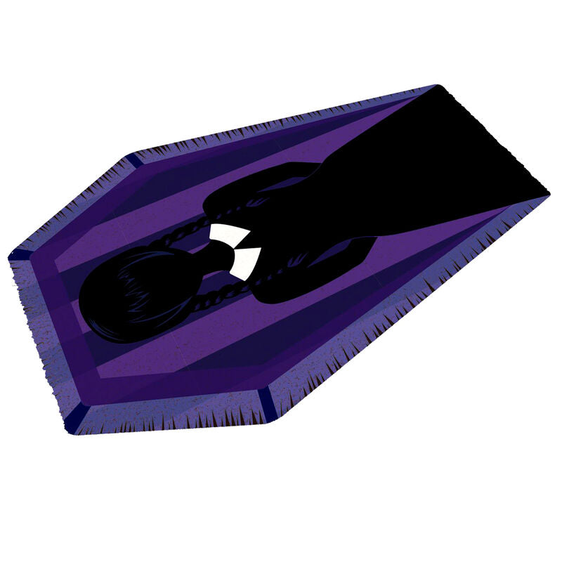 Felpudo Dark Side de Miércoles en morado y negro