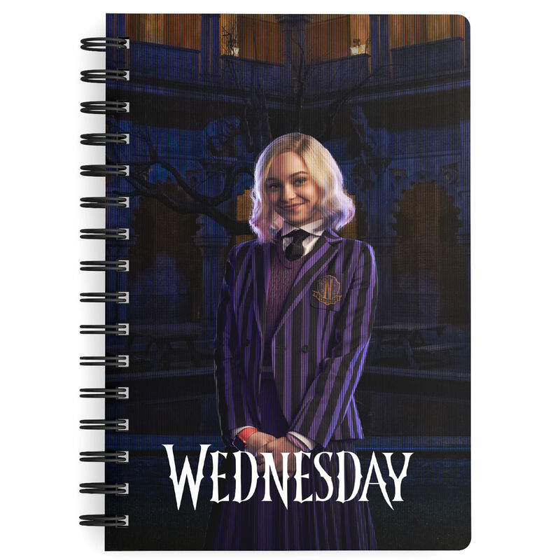 Cuaderno A5 de Enid de Wednesday con portada de efecto 3D