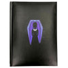 Cuaderno A5 negro de Wednesday Dark Side con ilustración morada y luz