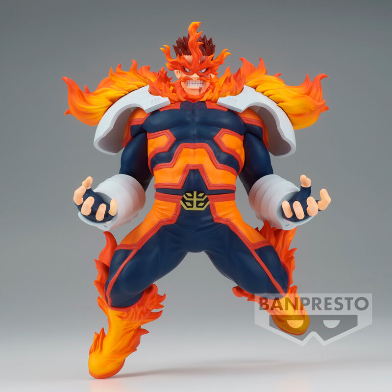 Figura de Endeavor de My Hero Academia con llamas y traje azul y naranja - 2