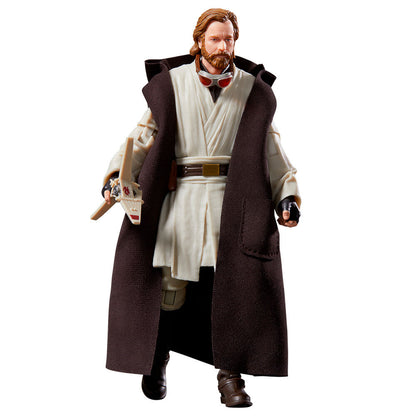 Figura articulada de Obi-Wan Kenobi Star Wars con capa y sable de luz azul - 4