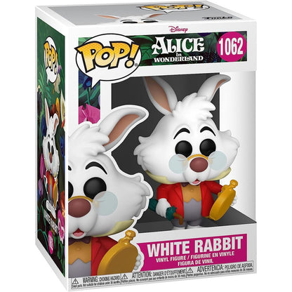 Figura Funko POP! de White Rabbit con reloj en caja