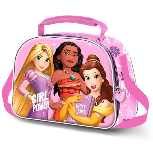 Bolsa portameriendas 3D rosa de Princesas Disney