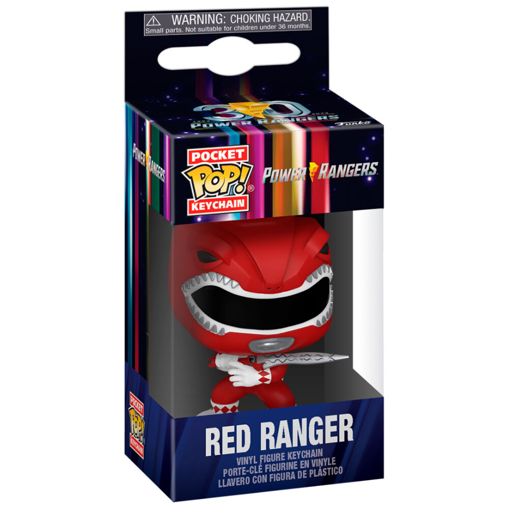 Llavero Pocket POP! Red Ranger de Power Rangers 30th Anniversary
