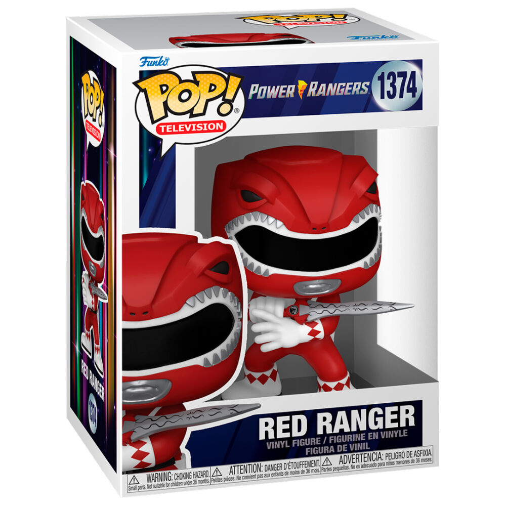 Figura Funko POP! Red Ranger de Power Rangers con espada en caja
