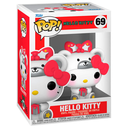 Figura Funko POP! Hello Kitty Polar Bear con lazo rojo y regalo - 2
