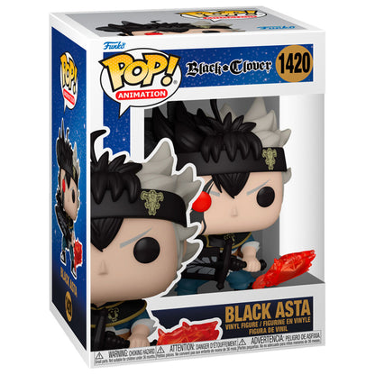 Figura Funko POP! de Black Asta de Black Clover con espada y efecto rojo