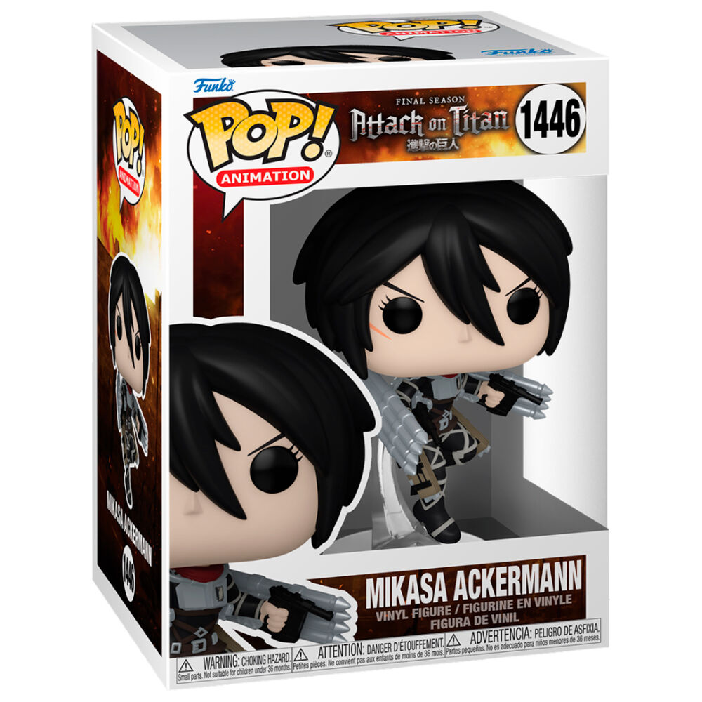 Figura Funko POP! de Mikasa Ackermann de Attack on Titan en caja
