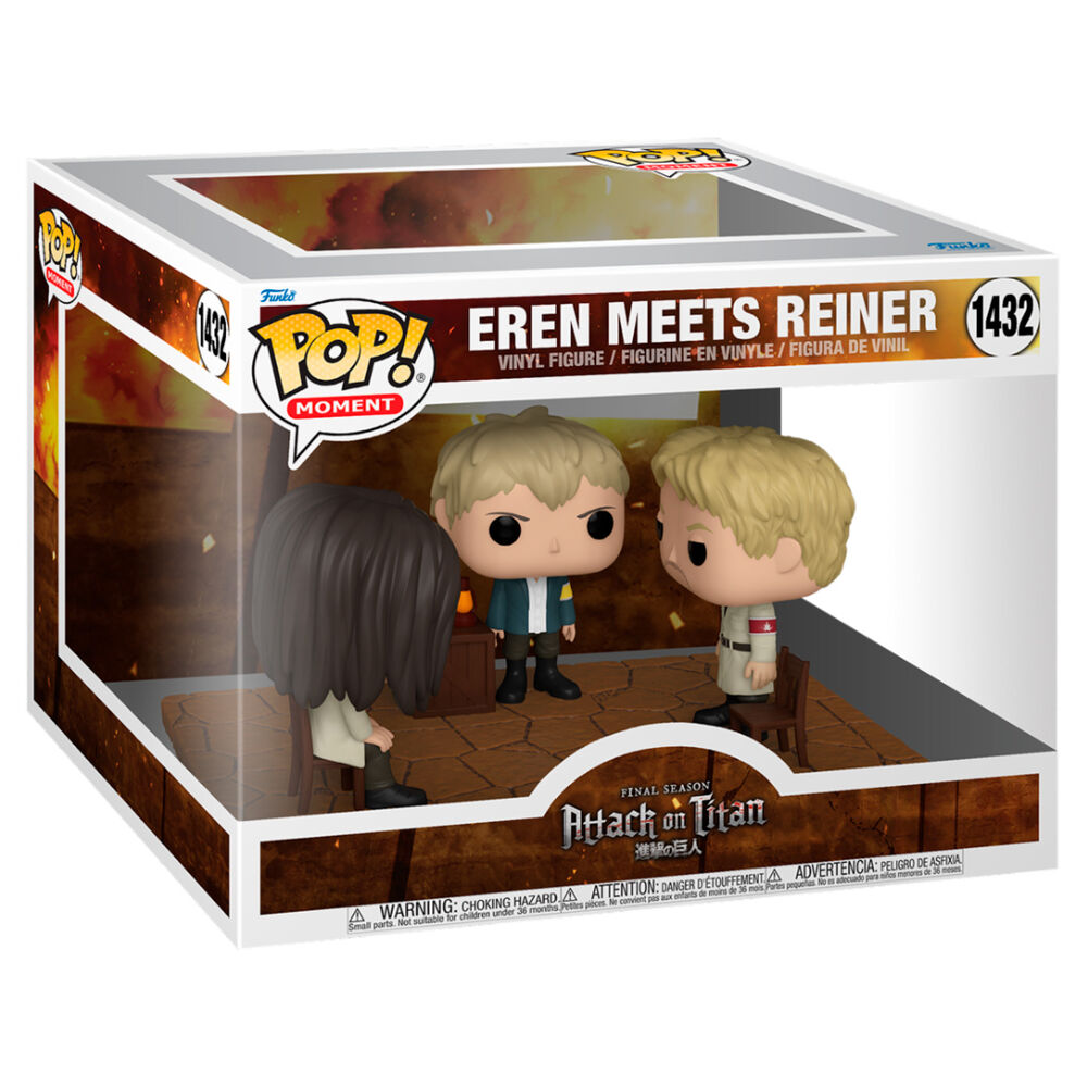 FUNKO POP! Moment Attack on Titan Eren Meets Reiner en caja
