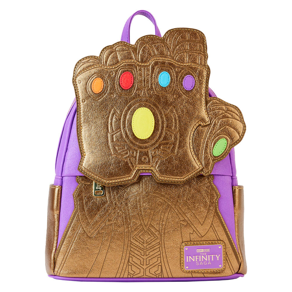 Mochila Loungefly morada con Guantelete de Thanos y Gemas del Infinito - 3