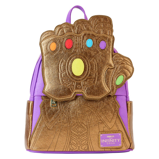 Mochila Loungefly morada con Guantelete de Thanos y Gemas del Infinito - 3