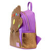Mochila Loungefly morada con Guantelete de Thanos y Gemas del Infinito
