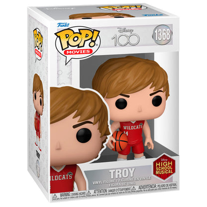 Figura Funko POP! de Troy de High School Musical con uniforme rojo y balón