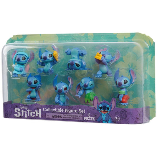 Set de 8 figuras Stitch Disney de 5 cm en blister