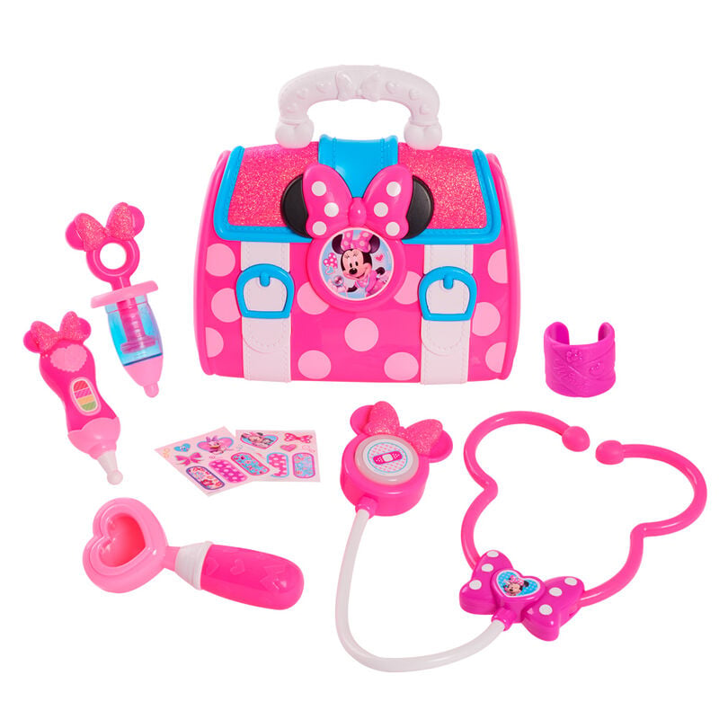 Set de doctora Minnie Disney con maletín rosa y accesorios médicos de juguete