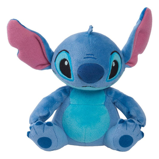 Peluche Stitch Disney azul de 15 cm con orejas rosas