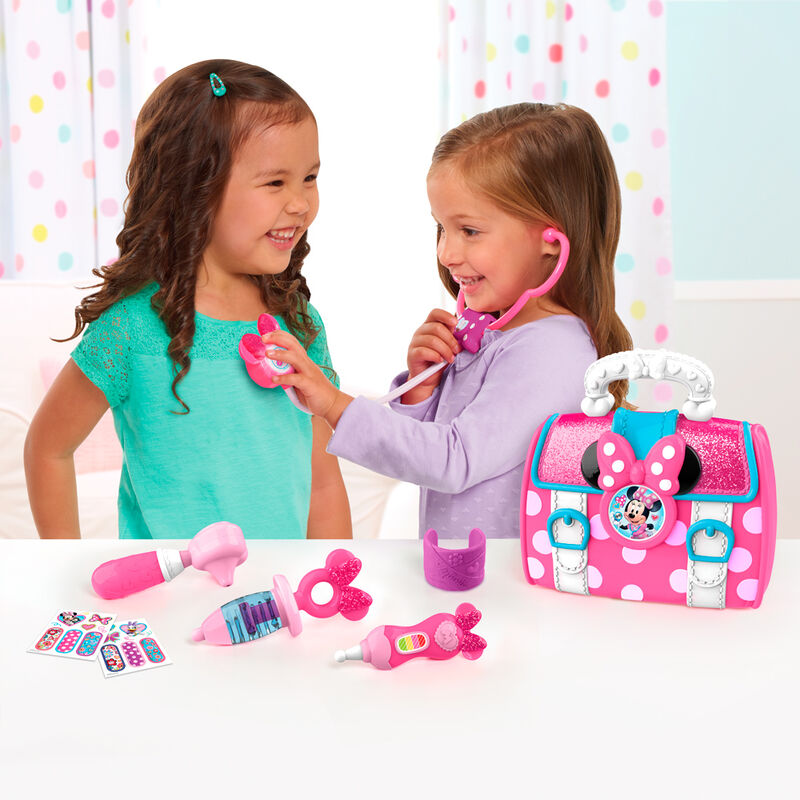 Set de doctora Minnie Disney con maletín rosa y accesorios médicos de juguete - 2