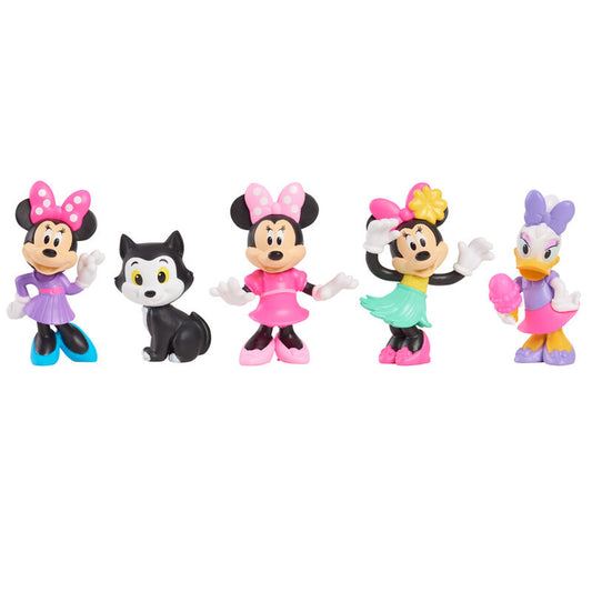 Blíster Disney Mini Figures con cinco figuras de Minnie, Daisy y un personaje felino - 3