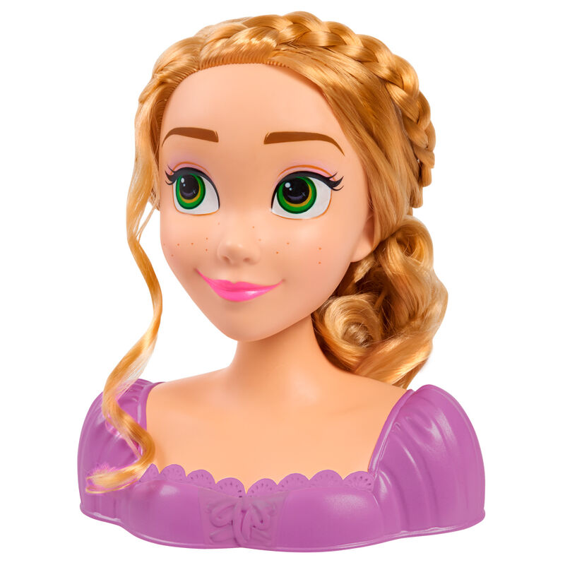 Busto de Rapunzel Disney con melena dorada y vestido morado - 4