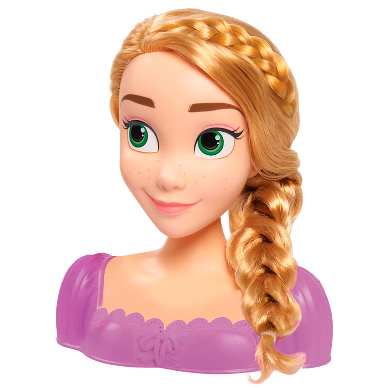 Busto de Rapunzel Disney con melena dorada y vestido morado - 7