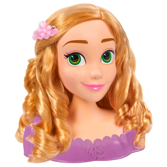 Busto de Rapunzel Disney con melena dorada y vestido morado - 8