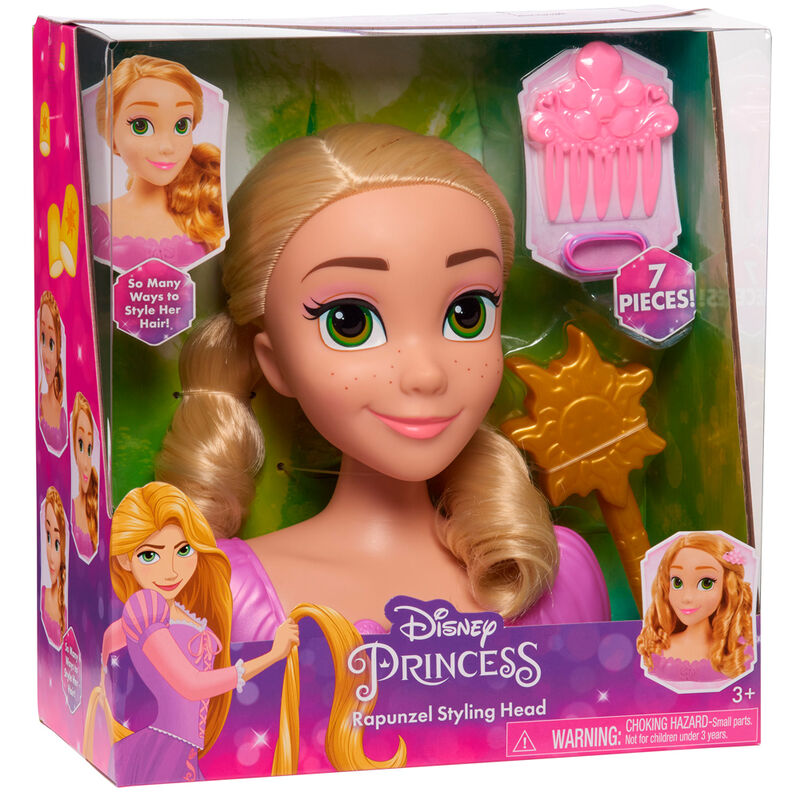 Busto de Rapunzel Disney con melena dorada y vestido morado - 2