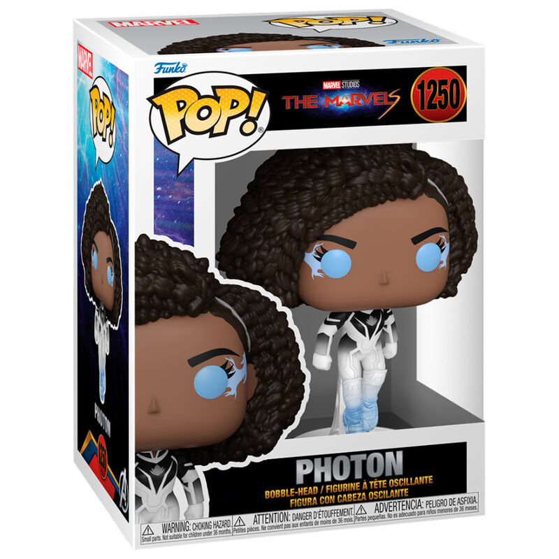 Figura Funko POP! de Photon de The Marvels con traje blanco y negro - 2