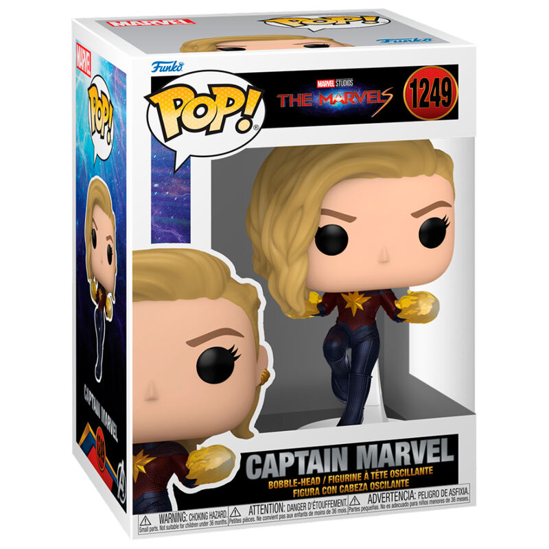 Figura Funko POP! de Capitana Marvel con energía dorada - 2