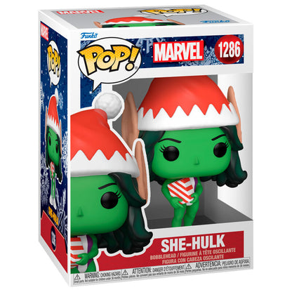 Figura Funko POP! Marvel Holiday de She-Hulk con gorro navideño - 2