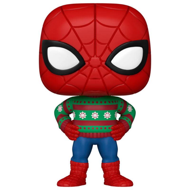 Figura FUNKO POP! Marvel Holiday Spider-Man con jersey navideño - 2