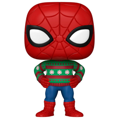 Figura FUNKO POP! Marvel Holiday Spider-Man con jersey navideño - 2