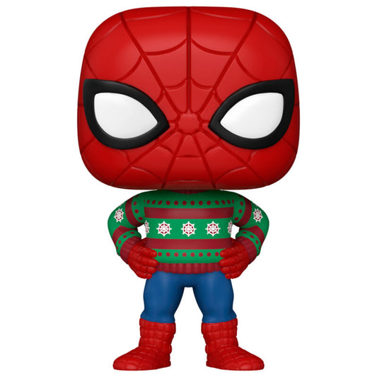 Figura FUNKO POP! Marvel Holiday Spider-Man con jersey navideño - 2