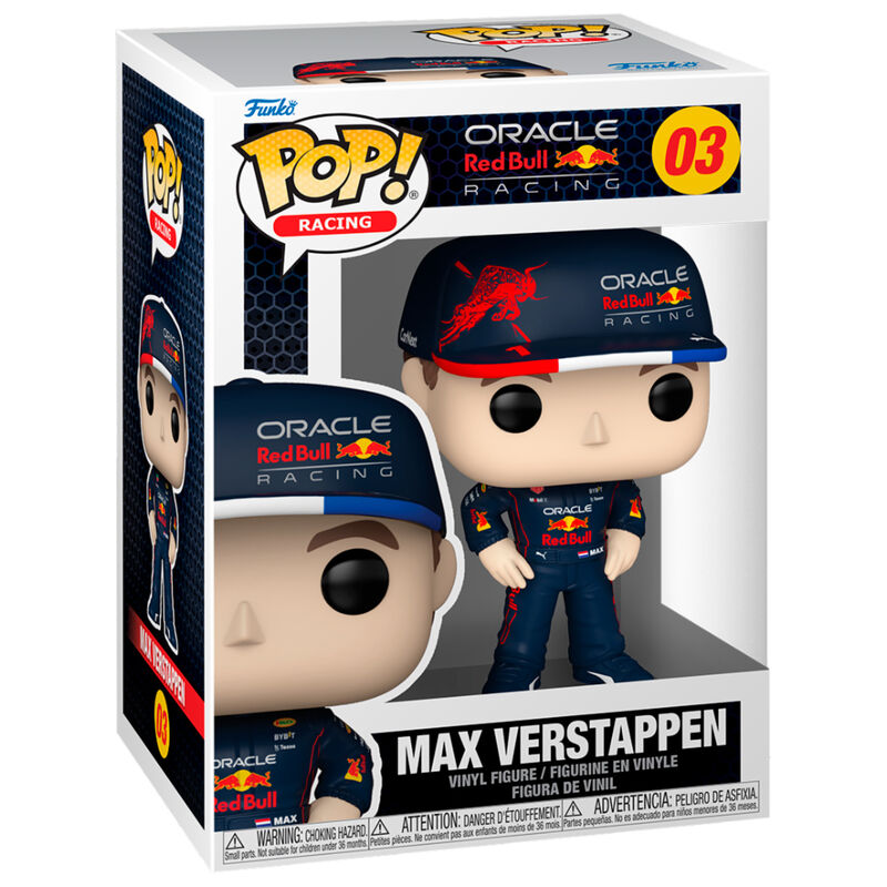 Figura FUNKO POP! de Max Verstappen con gorra y mono Red Bull Racing - 2