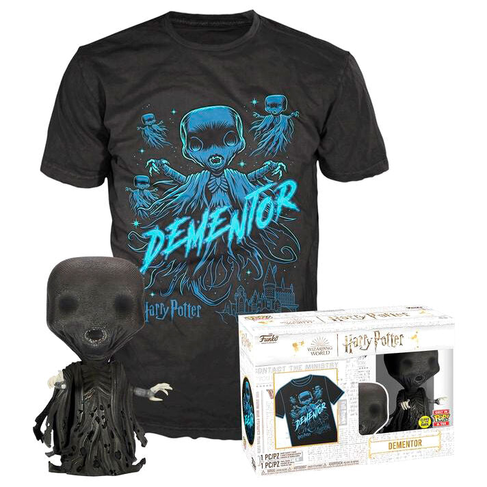 Set Funko POP Dementor y camiseta negra de Harry Potter