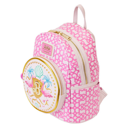 Mochila rosa Barbie Loungefly con flamencos y detalles dorados - 2