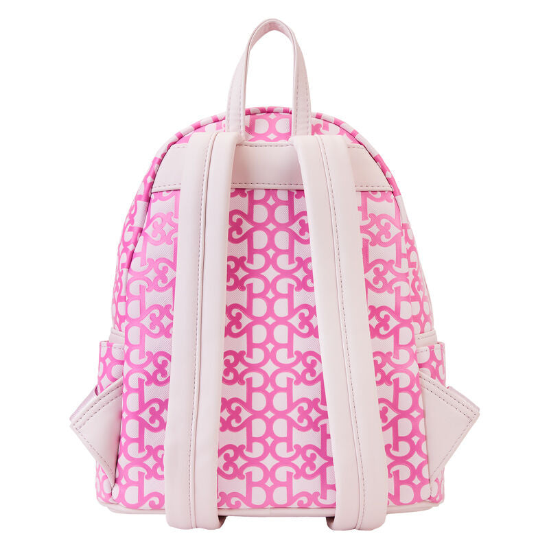 Mochila rosa Barbie Loungefly con flamencos y detalles dorados - 4