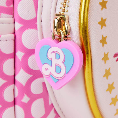 Mochila rosa Barbie Loungefly con flamencos y detalles dorados - 5