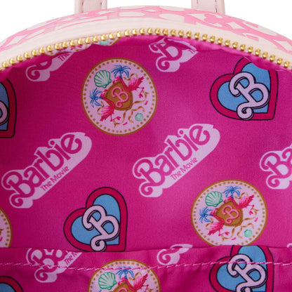 Mochila rosa Barbie Loungefly con flamencos y detalles dorados - 6