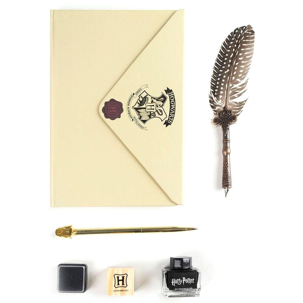Set de papelería y caligrafía Harry Potter con pluma, sello y sobre - 2