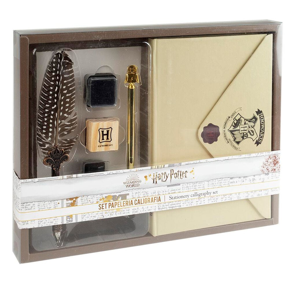 Set de papelería y caligrafía Harry Potter con pluma, sello y sobre
