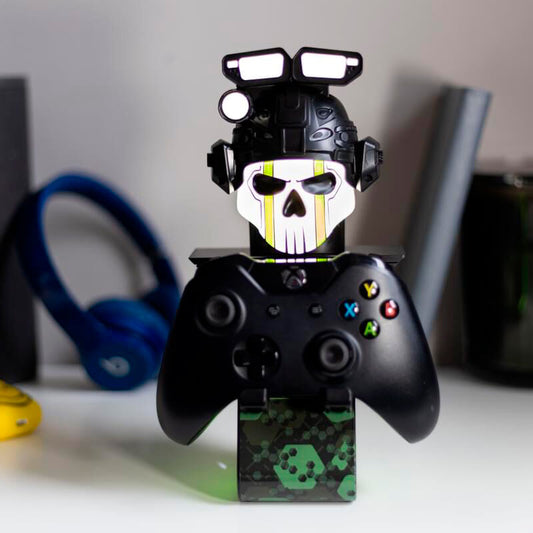 Soporte Cable Guy Call of Duty con figura de calavera en negro y verde - 24