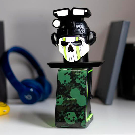 Soporte Cable Guy Call of Duty con figura de calavera en negro y verde - 25