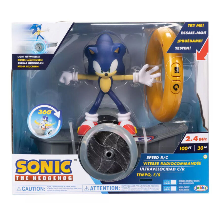 Patín radio control de Sonic the Hedgehog con ruedas luminosas