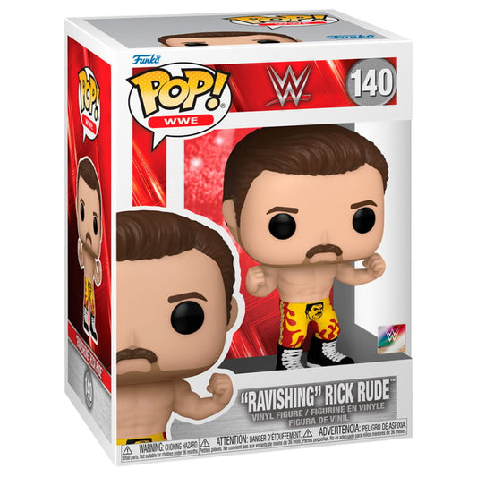Figura Funko POP! WWE de Ravishing Rick Rude nº 140 en su caja