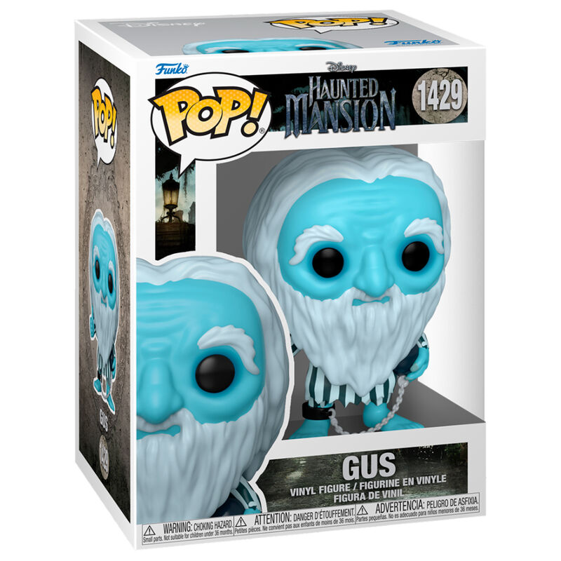 Figura FUNKO POP! de Gus de Haunted Mansion con barba blanca y ropa de rayas - 2
