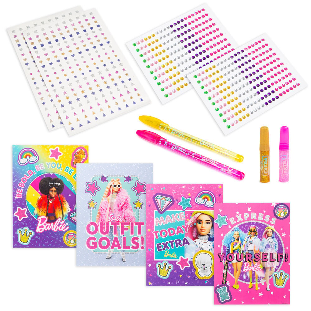 Set Glitter Barbie para decorar imágenes con gemas y brillo - 2