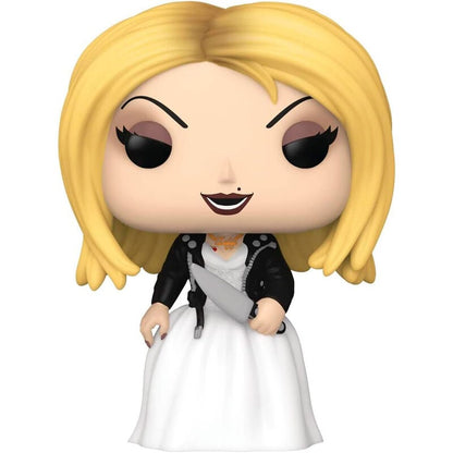 Figura Funko POP de Tiffany, la Novia de Chucky, con vestido blanco y cuchillo
