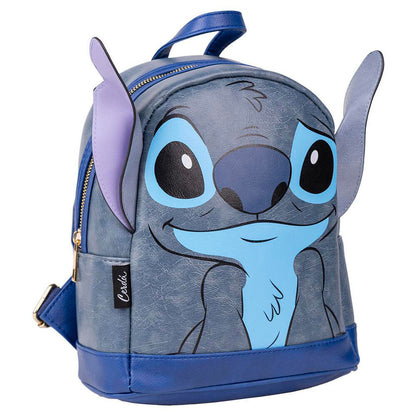 Mochila azul de Stitch Disney con orejas en relieve