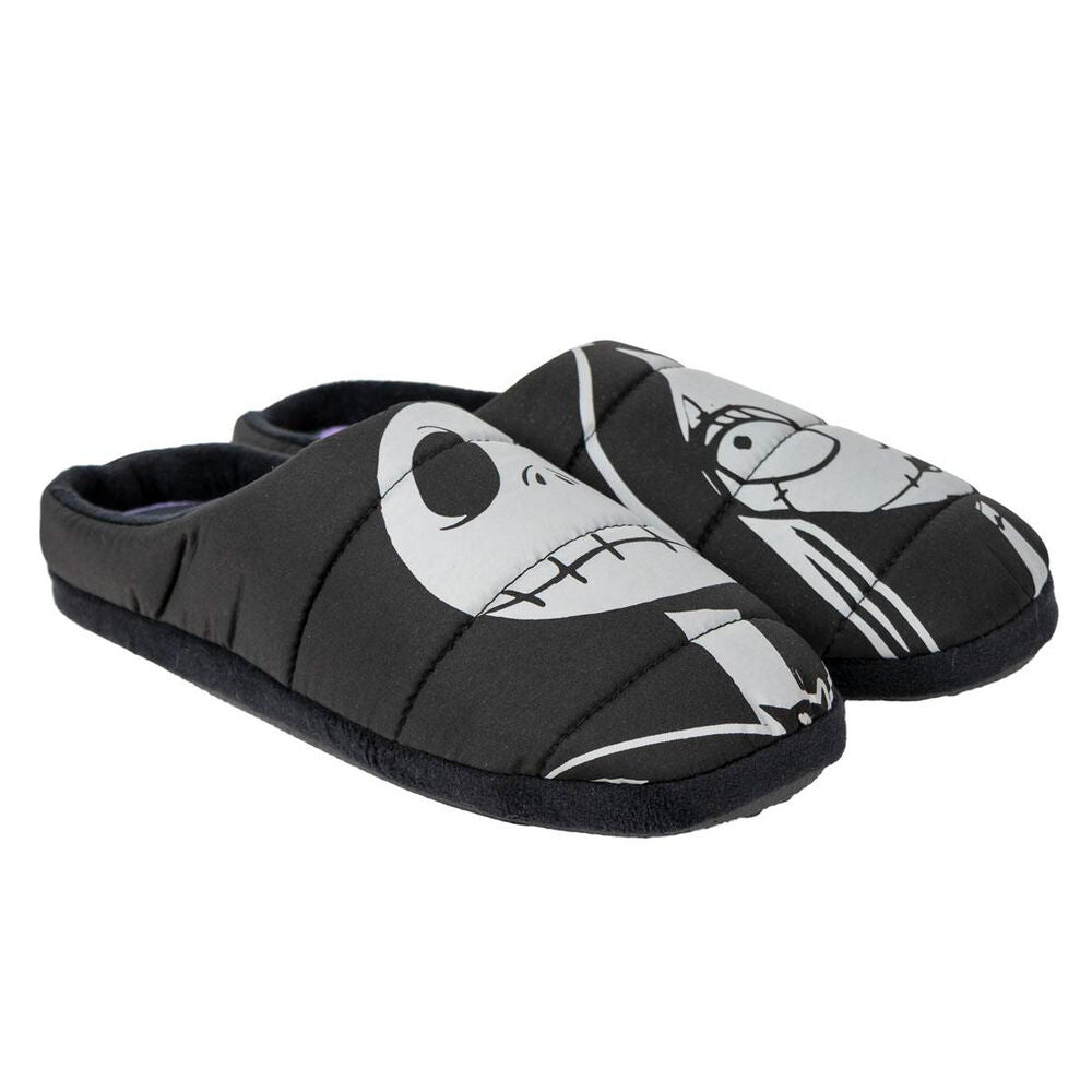 Pantuflas negras de Pesadilla Antes de Navidad con diseño de Jack Skellington - 2